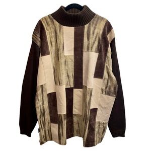 Vintage Koman Sweater Corduroy Faux Suede Size XL (M)